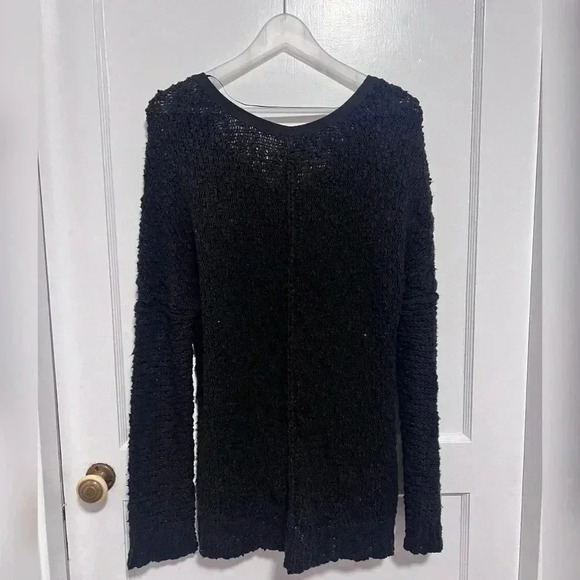 Free People Song Bird Black Popcorn Sweater - Picture 6 of 6